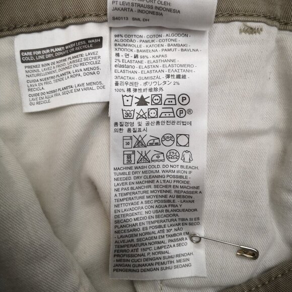 Levi's Men's Size 30/32 Slim Straight Beige Cotton Blend Casual Pants - Picture 7 of 14